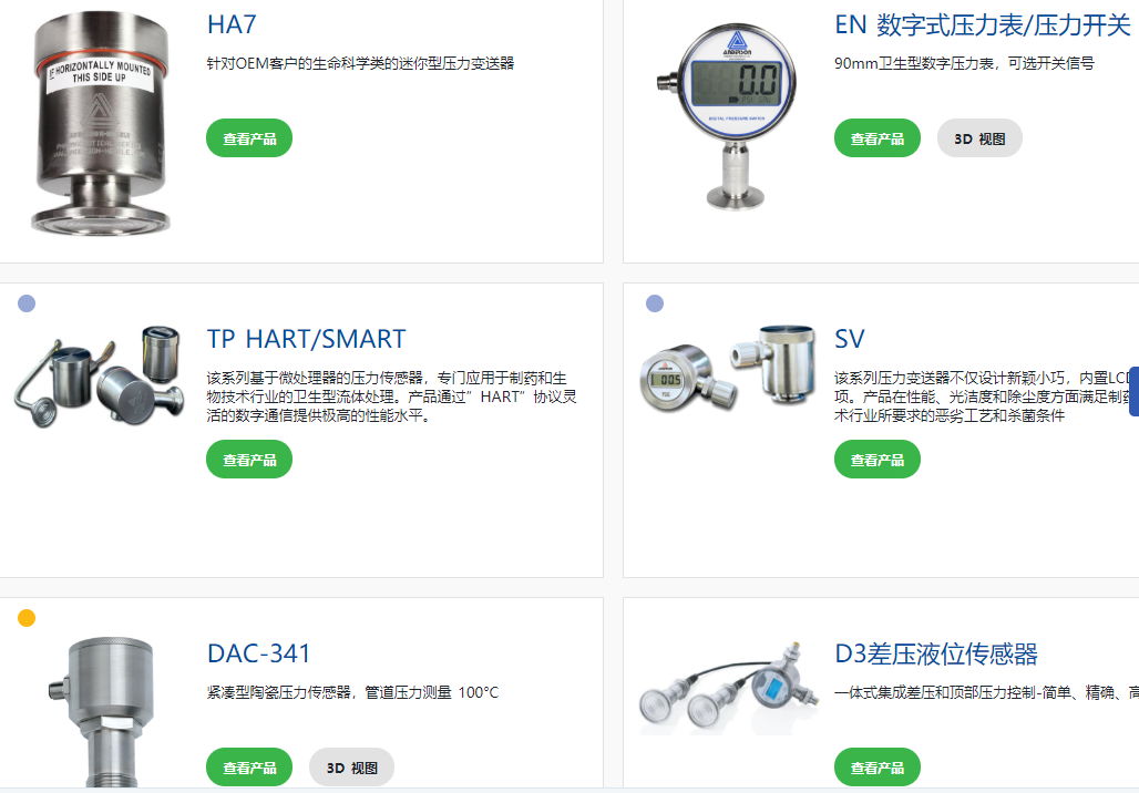 安德森-耐格壓力傳感器